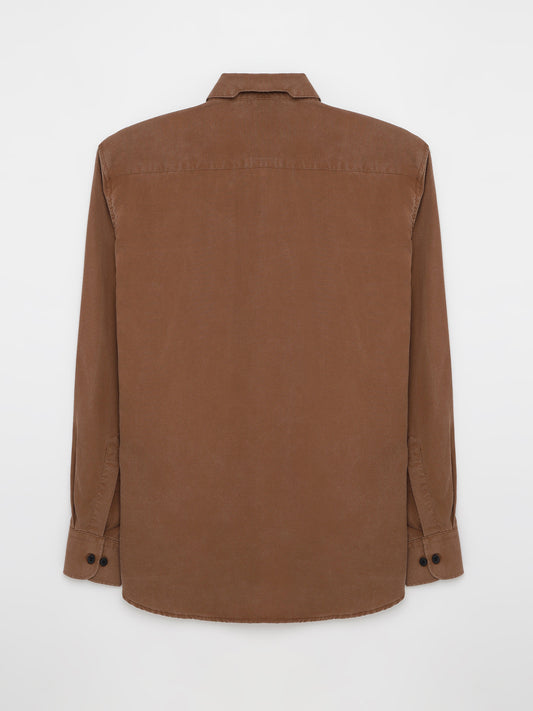 Fake Suede Casual Full Sleeve Shirt