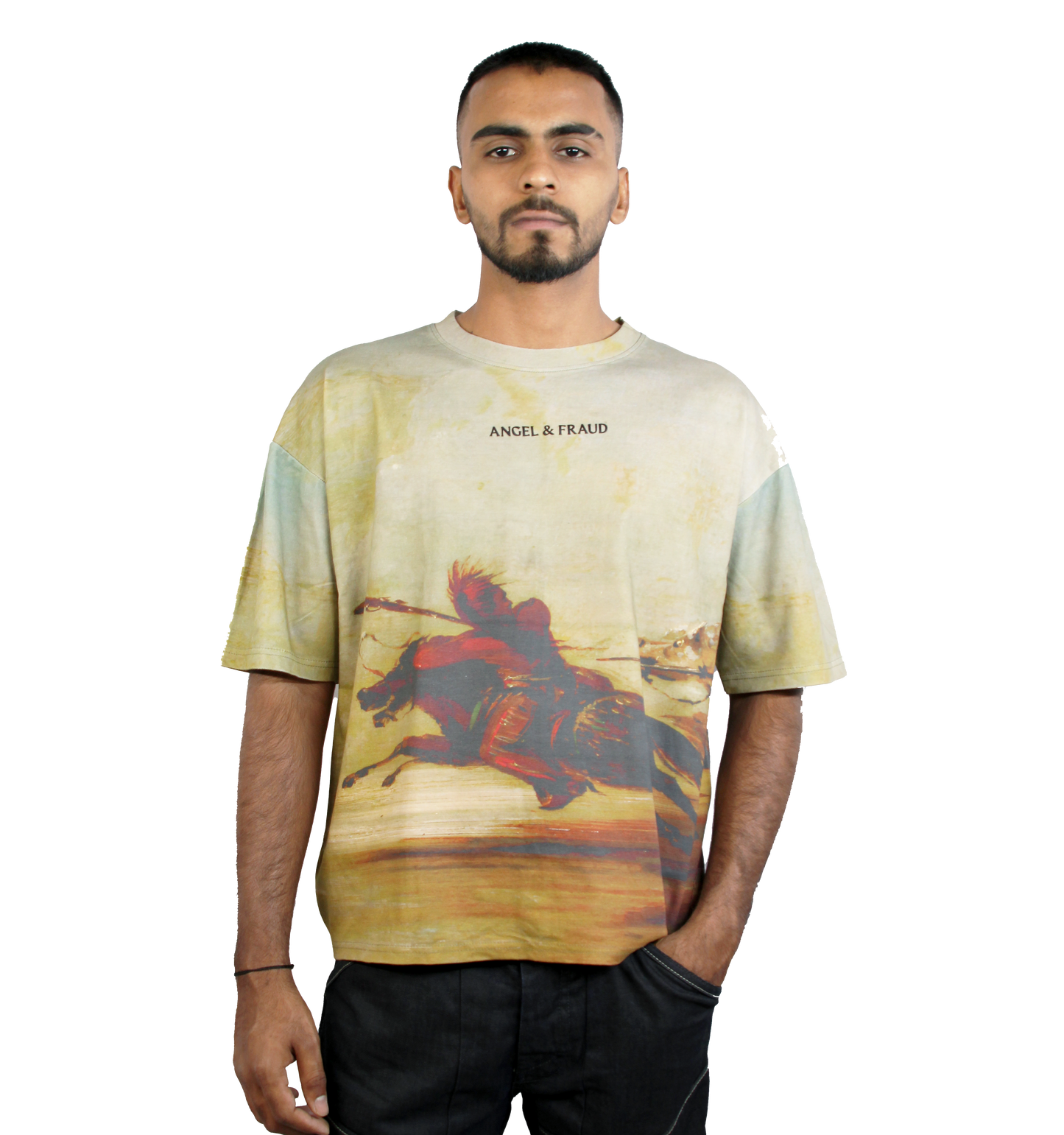 JUSTICE OVER BLOOD CROPPED TEE